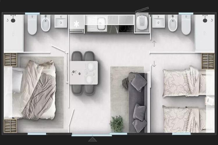 Mobile Home Mediteran Superior By The Pool In Caravan Park Strasko, ノヴァリャ エクステリア 写真
